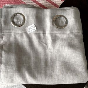 Light gray linen curtain panels